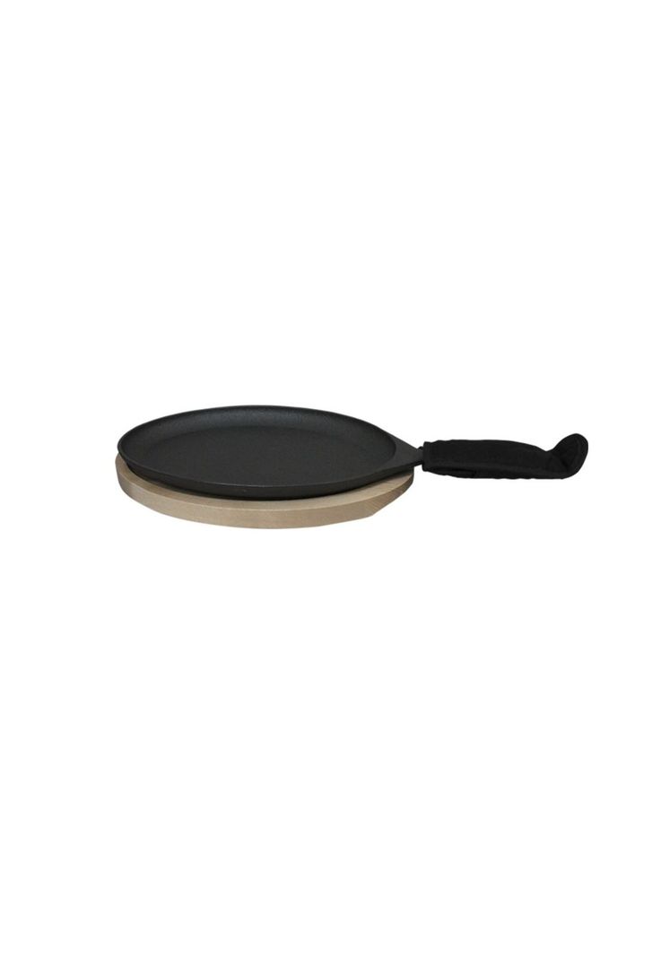 SARTEN DE HIERRO OVALADO CON BASE DE ROBLE 38cm-1