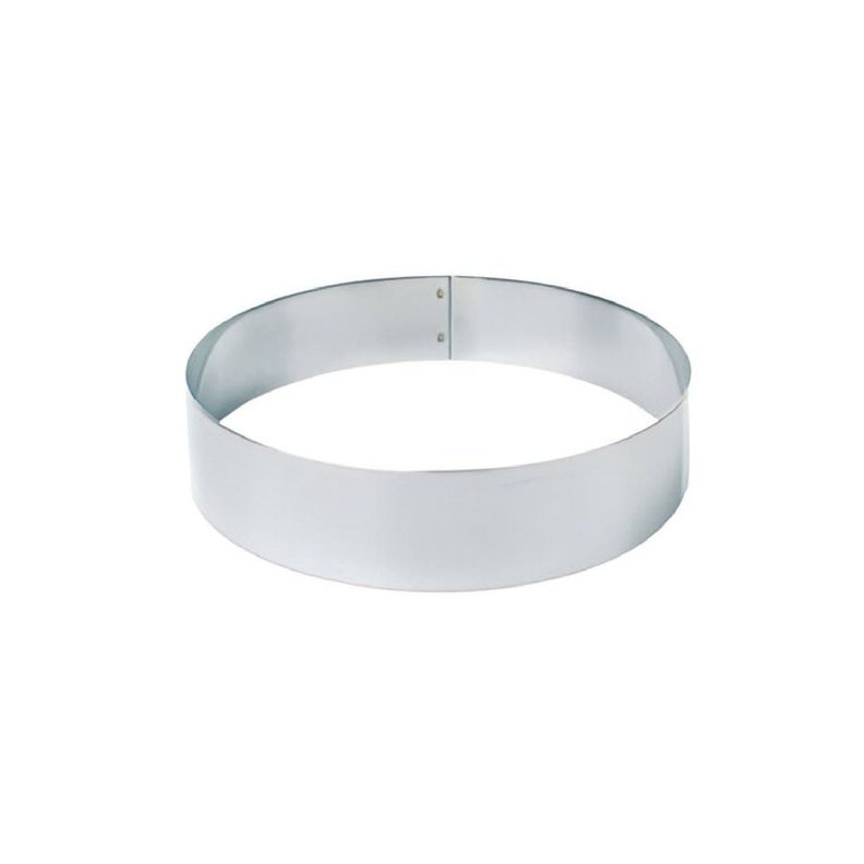 MOLDE REDONDO ACERO INOX MEDIDA 12 X 4.5 X 1 MM Plateado