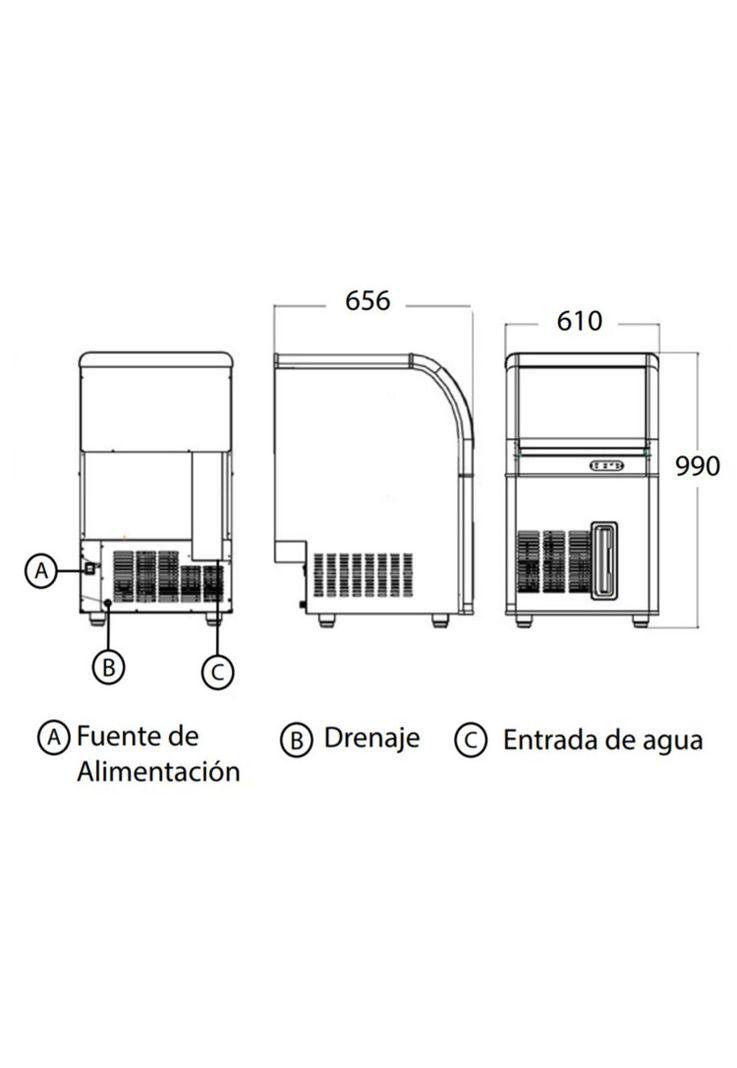 Maquina De Hielo Zbf60-4