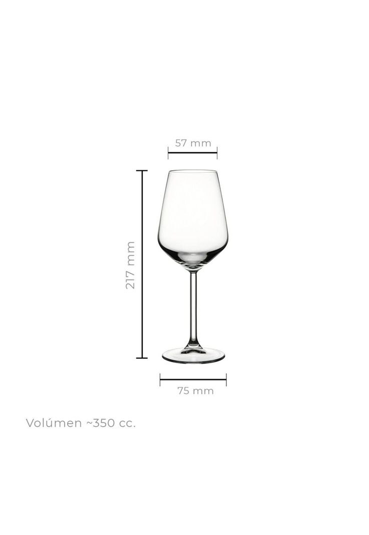 SET 6 COPAS VINO BLANCO 350 CC. ALLEGRA-2