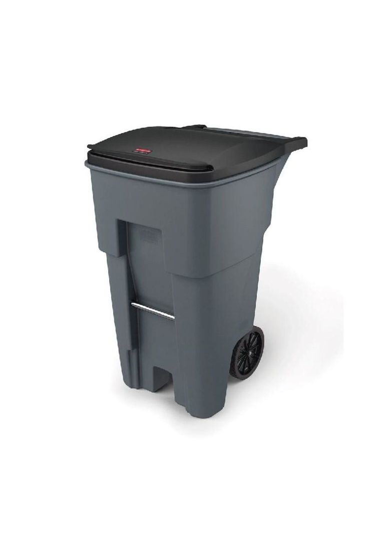 CONTENEDOR BASURA C/RUEDA 246 Lts. GRIS-1