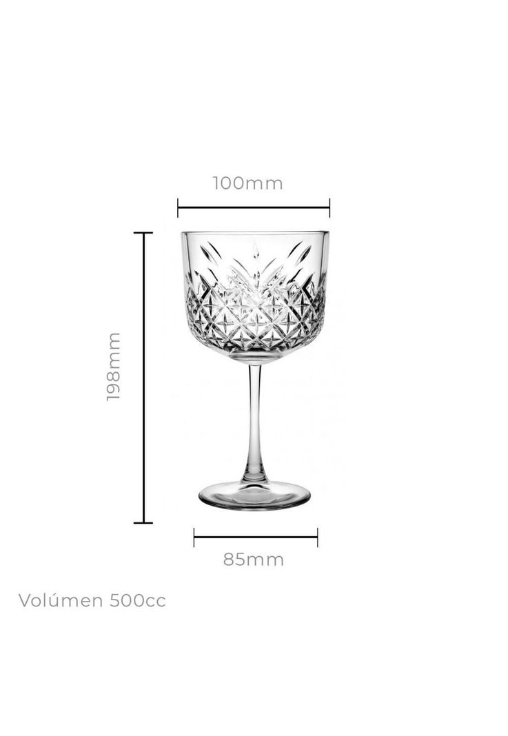 SET 4 COPAS DE VINO/ COCKTAIL 500 CC LINEA TIME TIMELESS-1
