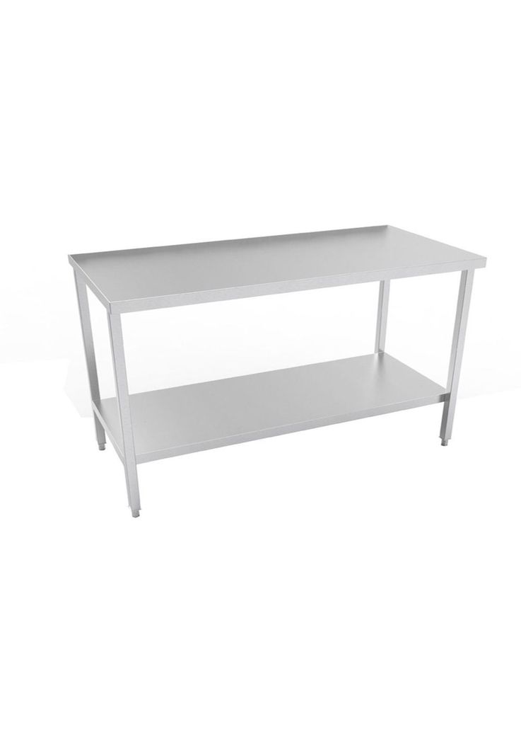MESÓN DE TRABAJO CENTRAL ACERO INOX 140 x 70 x 85 cm-0