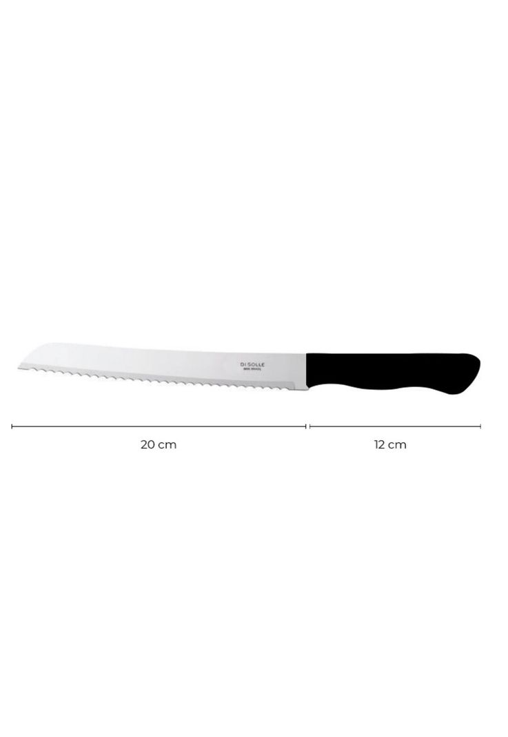 CUCHILLO PAN 20 CM NEGRO MODELO PARATY-3