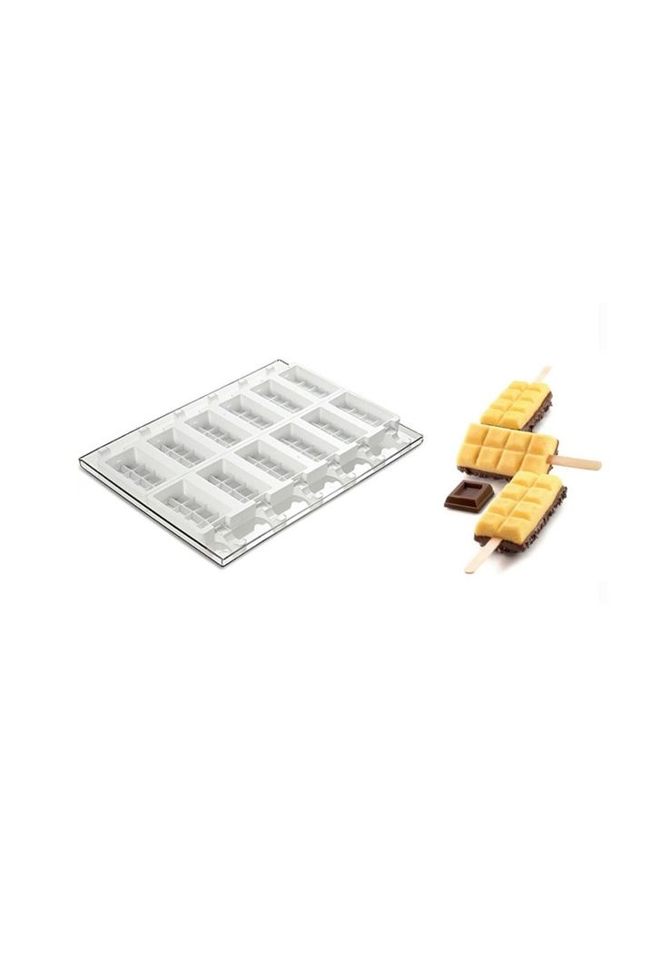 Set De 2 Moldes De Silicona Para Helado Chocostick-0