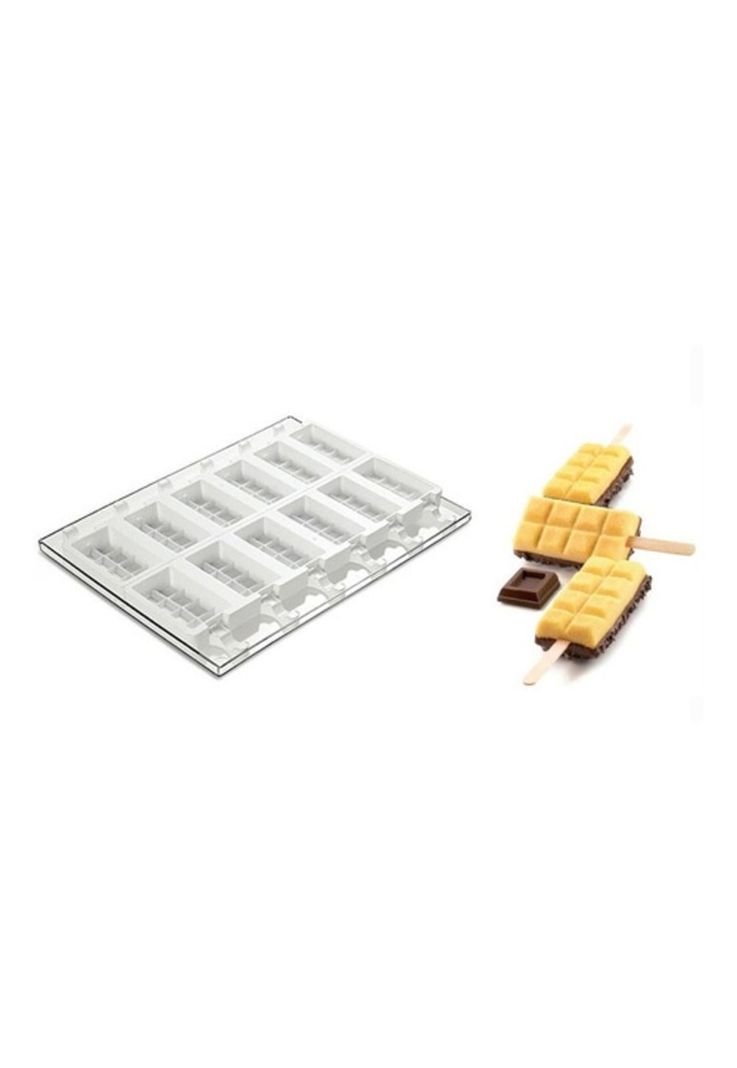 Set De 2 Moldes De Silicona Para Helado Chocostick-1
