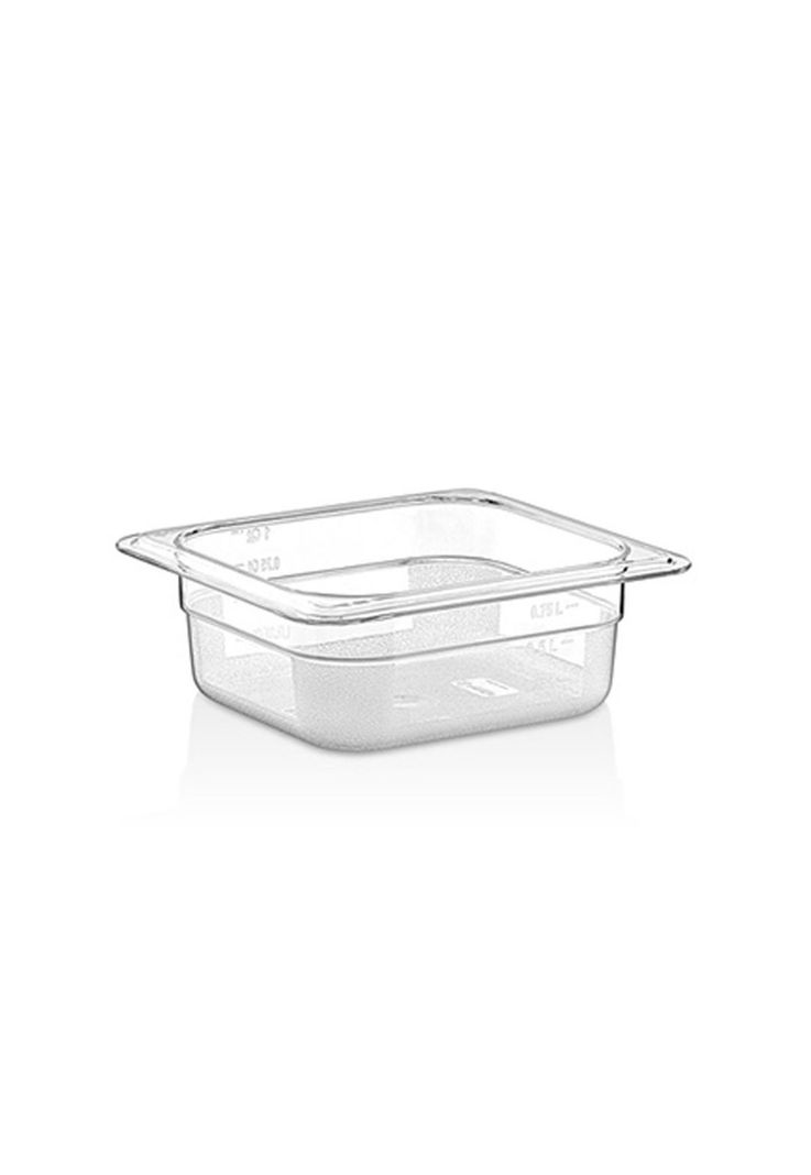 CONTENEDOR POLICARBONATO TRANSPARENTE GN 1/6X6CM