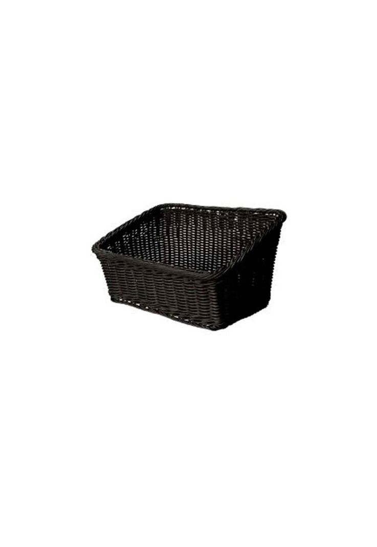 CANASTO TIPO CASCADA COLOR NEGRO 23,5 x 33 cm