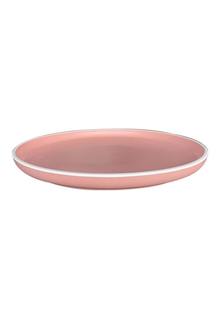 SET DE 4 PLATO PRINCIPAL CERAMICA RUSTICA 27 CM ROSADO LINEA-0