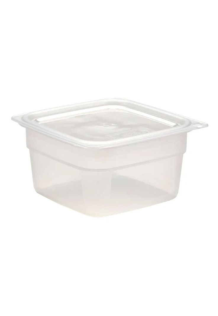 RECIPIENTE GRADUADO CUADRADO POLIPROPILENO  0.5 LT CON TAPA Transparente