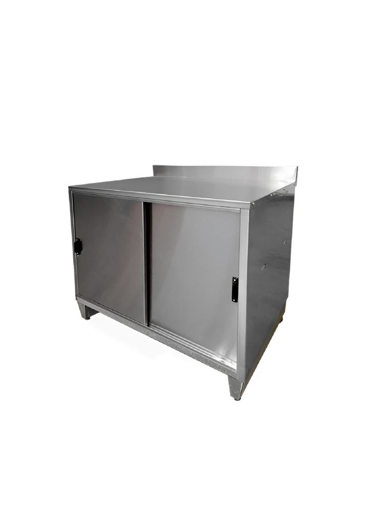 MESON MURAL ACERO INOXIDABLE PUERTAS CORREDERAS 140 CM Plata