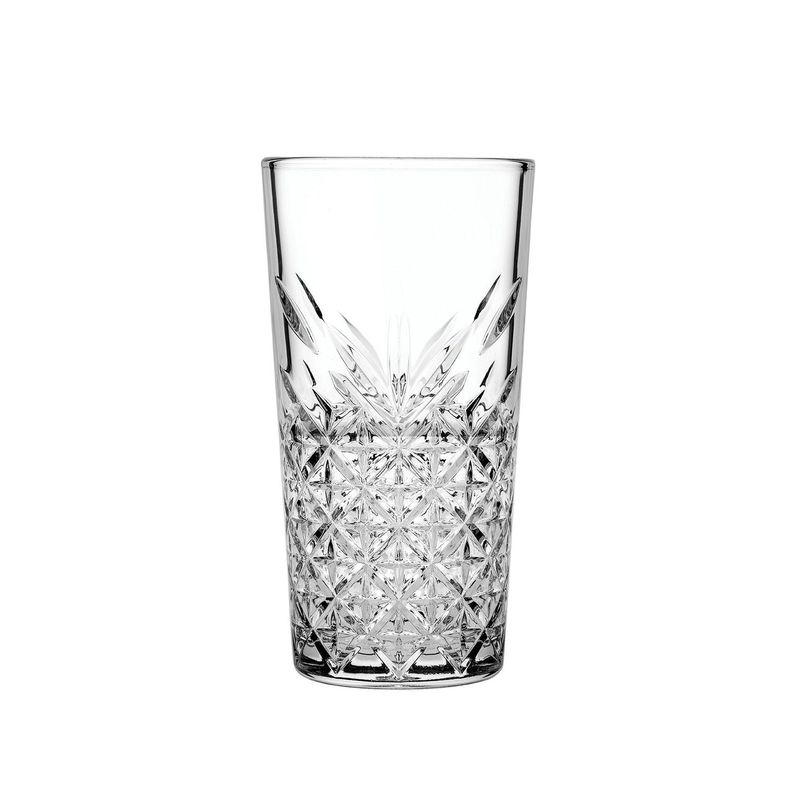 SET DE 4 VASOS REFRESCO 470 CC LINEA TIMELESS Transparente