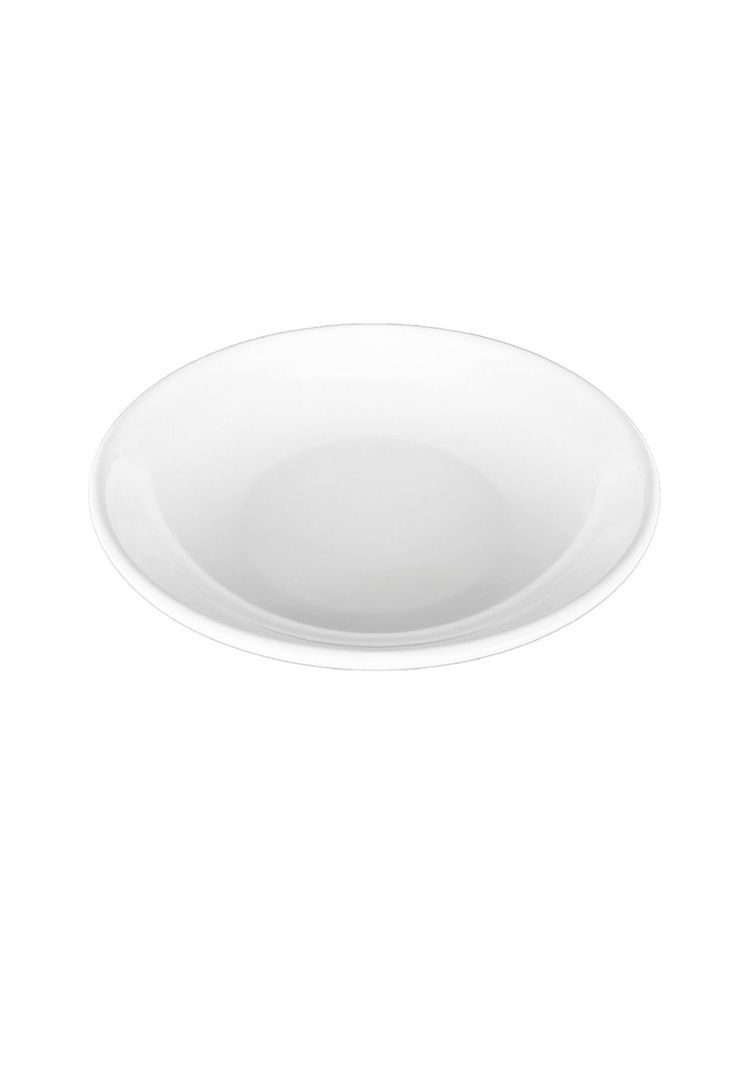 SET DE 6 PLATOS DE MELAMINA HONDO SIN BORDE BLANCO 19 CM LINEA CLASICA-0
