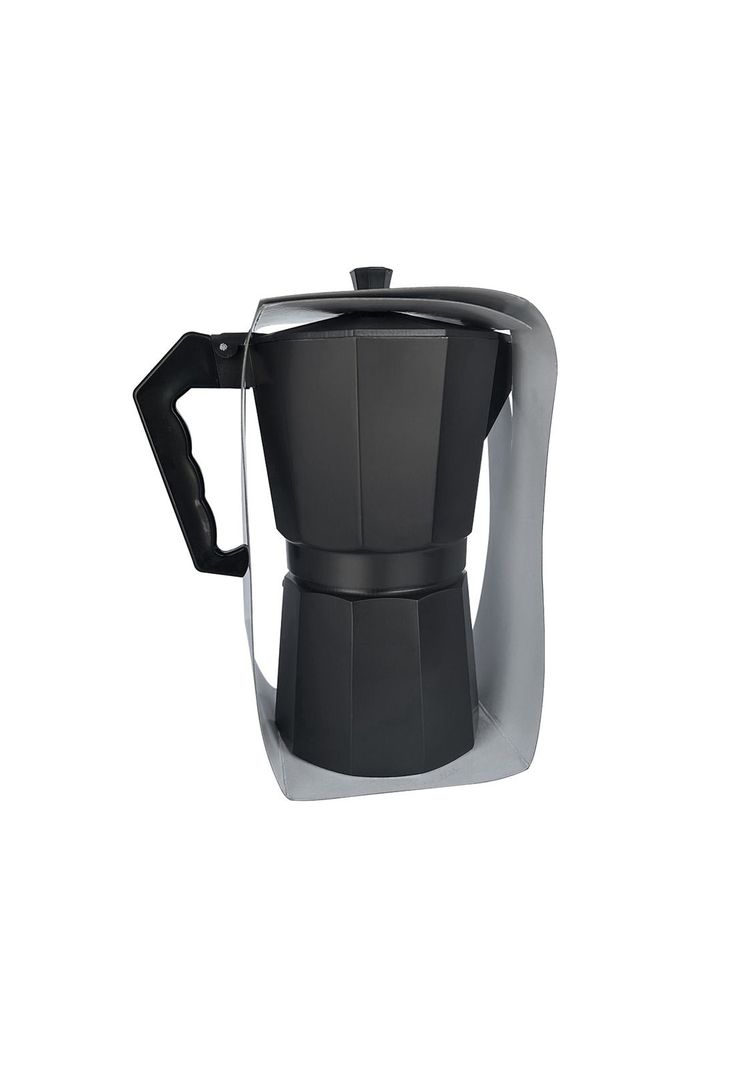 Cafetera Italiana 9 Tazas Negro Mate Bergner-1