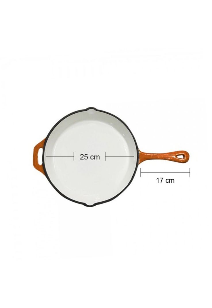 SARTEN HIERRO NARANJO 25 cm-3