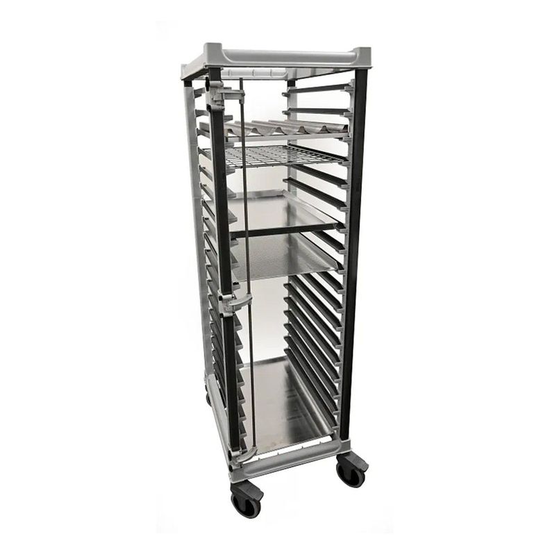CARRO BANDEJA 60X40 CM SERIE CAMSHELVING 4 RUEDAS CON FRENO Plateado