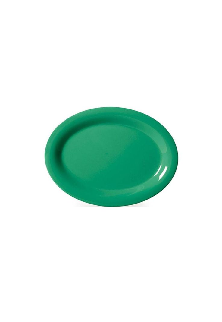 Set De 6 PLATO OVALADO MELAMINA VERDE 34 x 26 cm