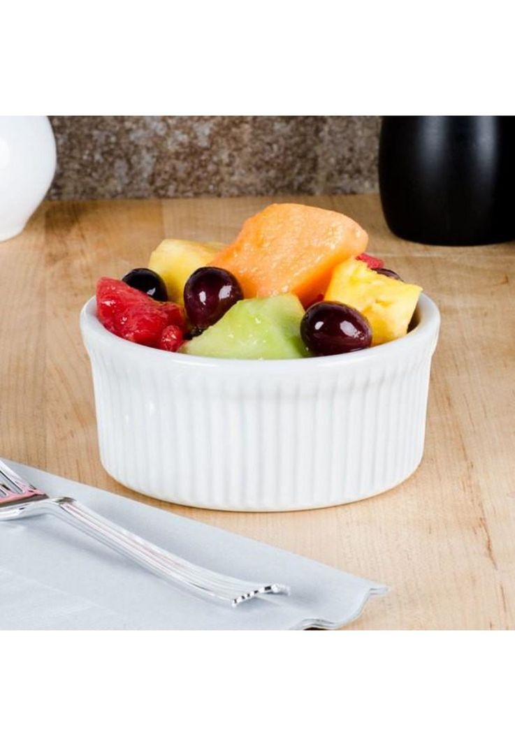 Set De 6 Pocillo Porcelana Acanalado 6.5 Cm-1