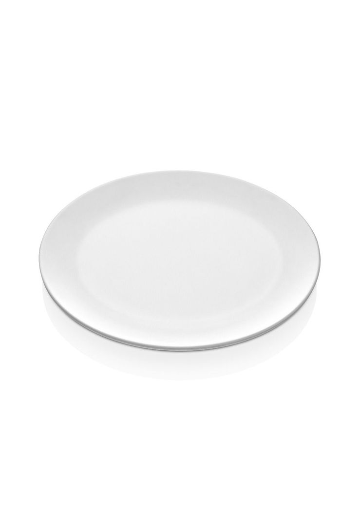 SET DE 6 PLATOS DE MELAMINA REDONDO SIN BORDE BLANCO 23 CM LINEA CLASICA-1