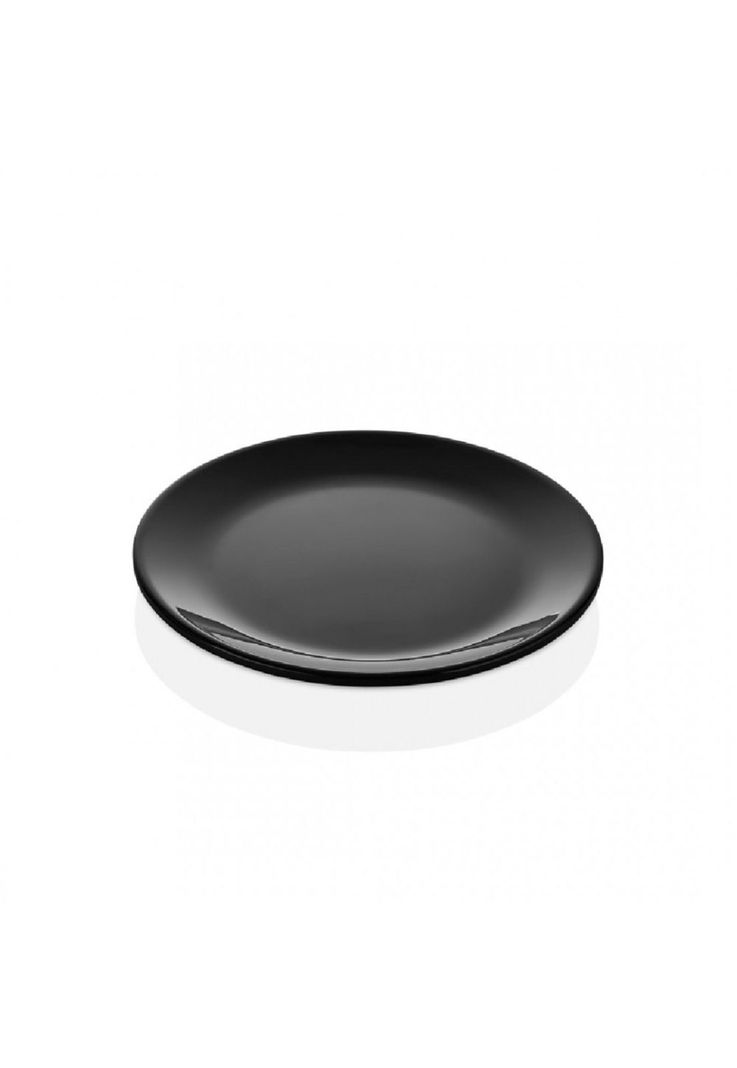 SET DE 6 PLATO REDONDO 23 CM. MELAMINA NEGRA-0