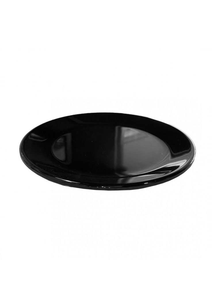 SET DE 6 PLATO REDONDO 23 CM. MELAMINA NEGRA-2