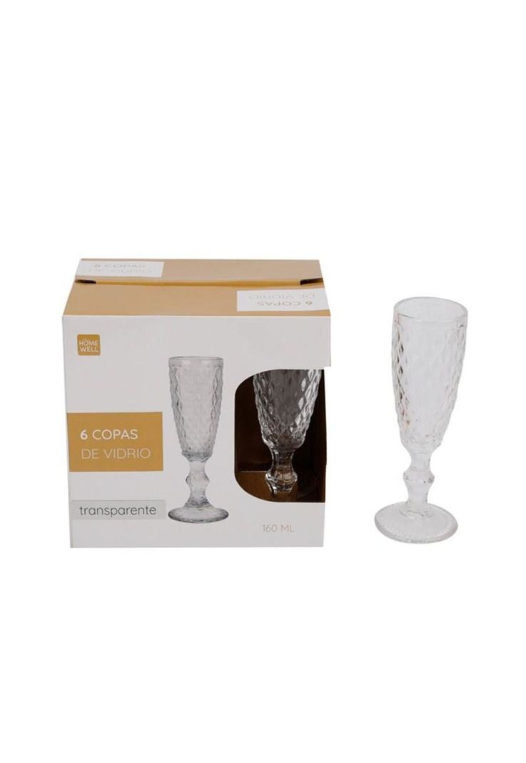 SET 6 COPAS VIDRIO TRANSPARENTE 160 ML-1