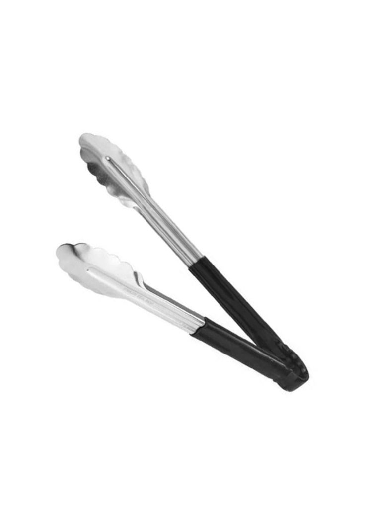 TENAZA MANGO NEGRO CUBIERTA ANTIDESLIZANTE 23 CM Plateado Metalico