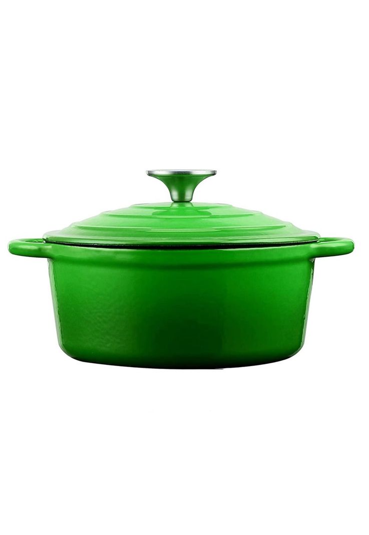 OLLA HIERRO FUNDIDO REDONDA VERDE 24x12 cm-0