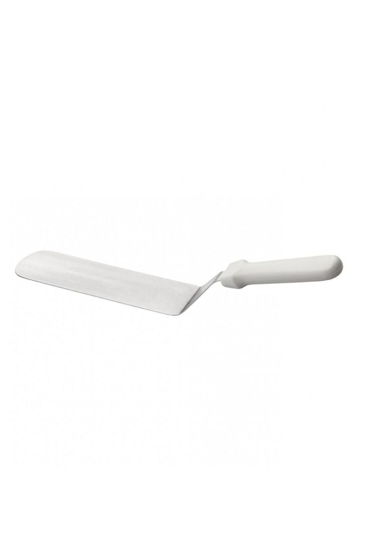 Espátula Plancha Curva Sólida Mango Blanco 38 cm-1