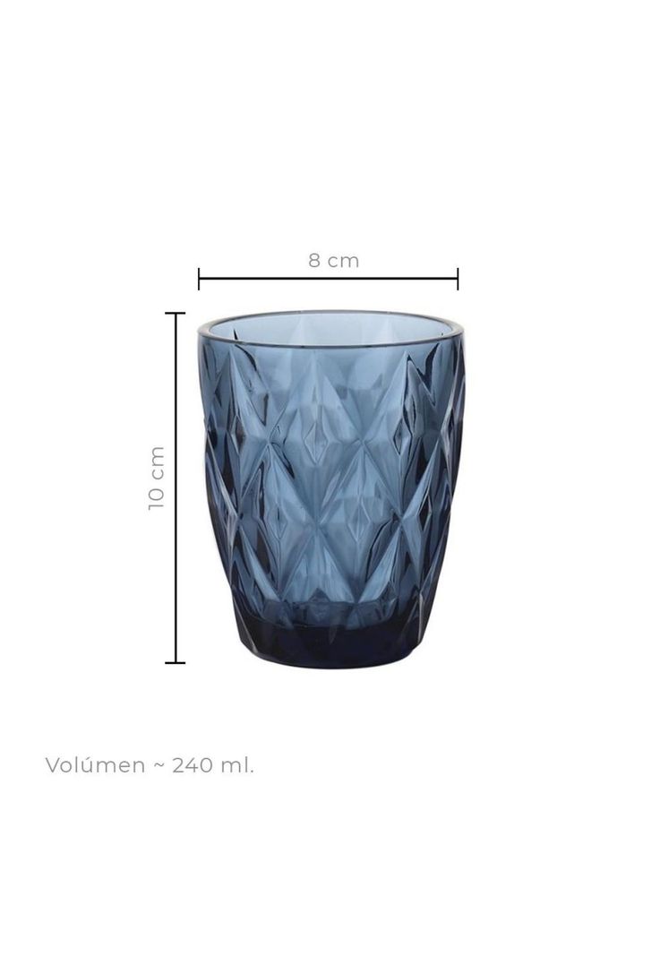 Set 6 Vasos Azul 240ml Imahe-3