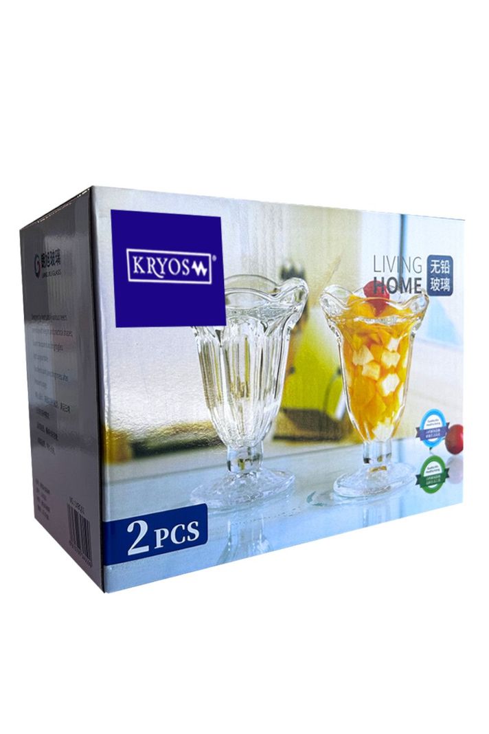 Set 2 Copas Helado Tulipa Vidrio 190 ML-2