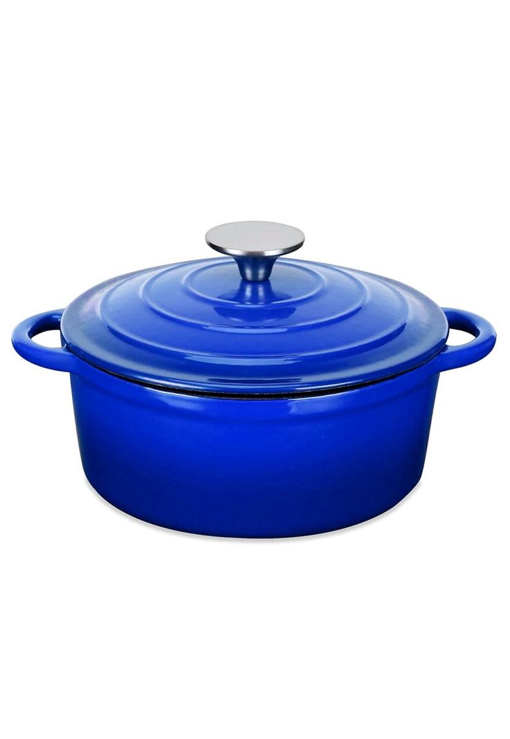 OLLA HIERRO FUNDIDO REDONDA AZUL 24 x 12 cm-2