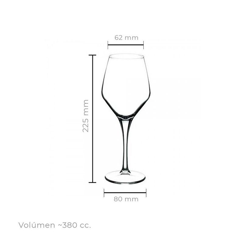 Set 6 Copa Vino Blanco 380 Cc Línea Dream-1