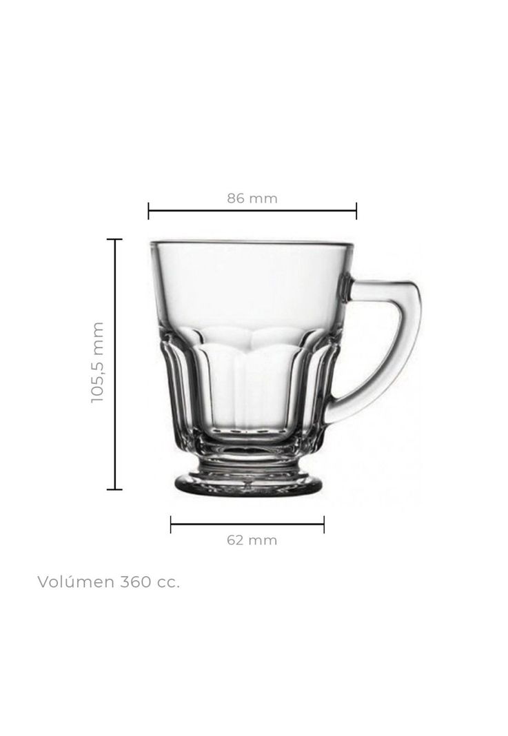 SET 2 TAZA DE TE 270 CC. CON MANGO LINEA CASABLANCA-1