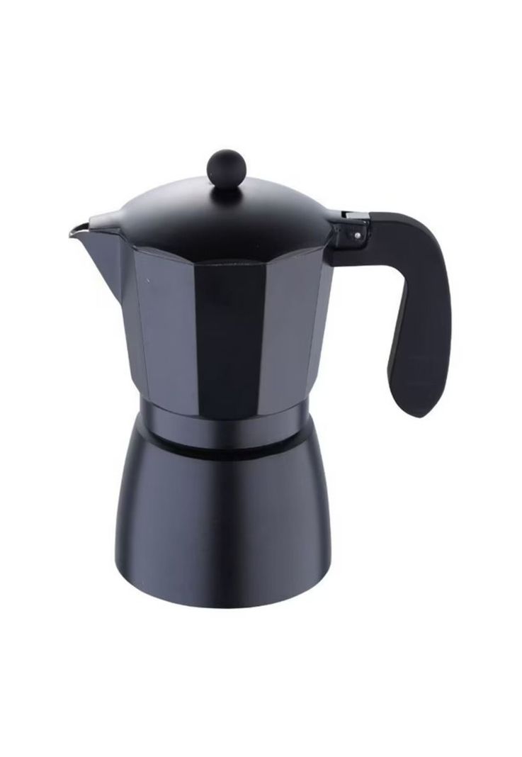 Cafetera Italiana 12 Tazas Negro Mate Bergner-0