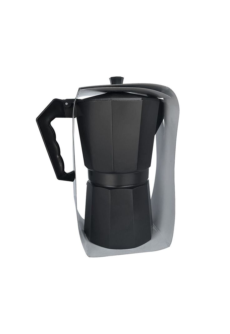 Cafetera Italiana 12 Tazas Negro Mate Bergner-1