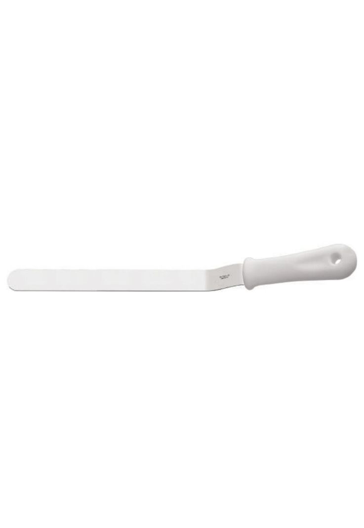 ESPATULA CURVA 30 cm MANGO BLANCO-0