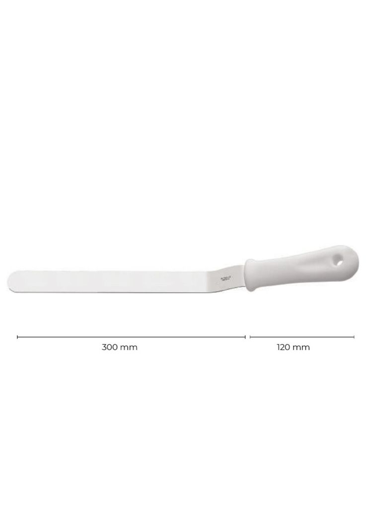 ESPATULA CURVA 30 cm MANGO BLANCO-1
