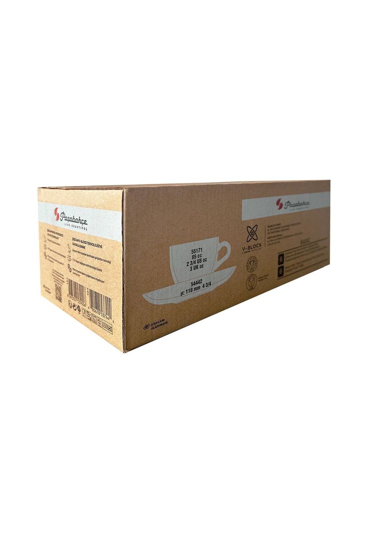 SET 6 TAZA CAFE VIDRIO LISA 85 CC LINEA BASICA-2