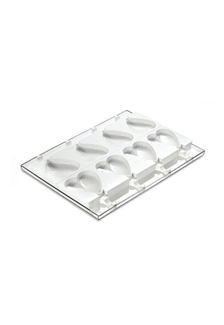 Set De 2 Moldes De Silicona Para Helado De Corazon-1