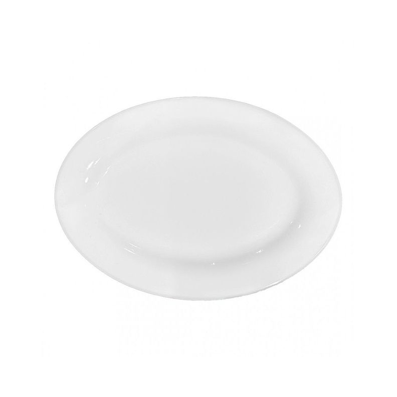 SET DE 6 PLATO OVALADO PORCELANA 30CM TOWER Blanco
