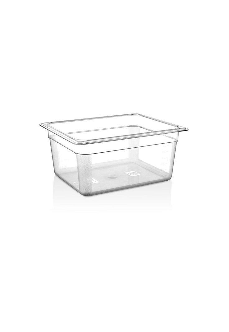 CONTENEDOR POLICARBONATO TRANSPARENTE 1/2x15 cms.