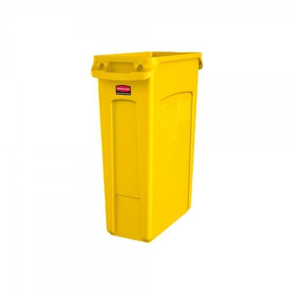Basurero Slim Jim Ventilado Amarillo