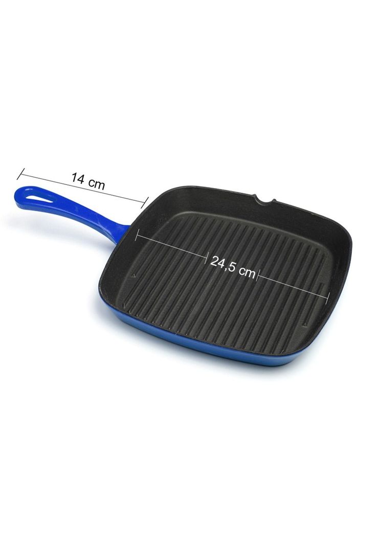 SARTEN HIERRO RECTANGULAR  AZUL 24-1