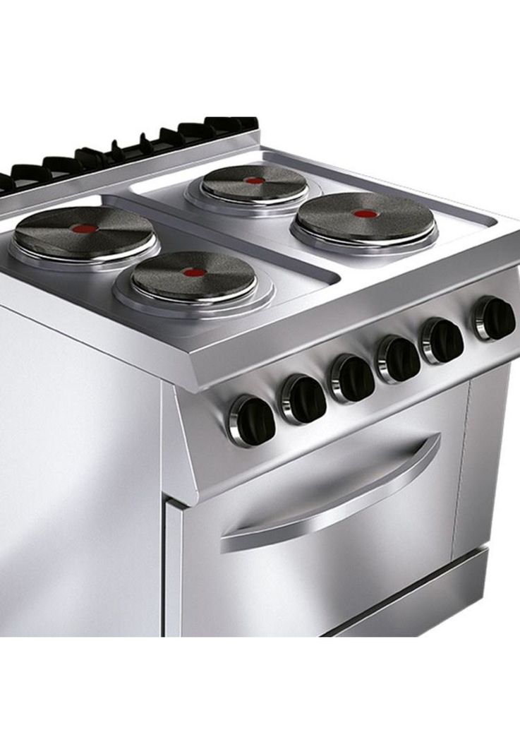 COCINA ELECTRICA 4 PLATOS CON HORNO-4