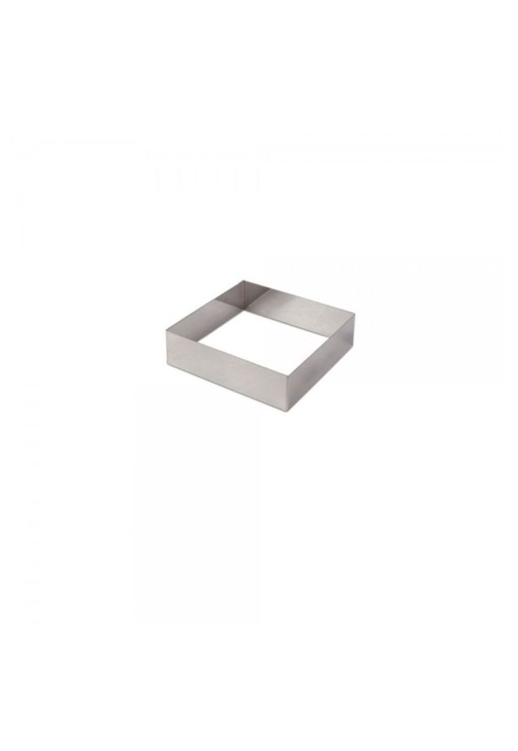 MOLDE CUADRADO ACERO INOX 8 x 8 x 4 cm Gris