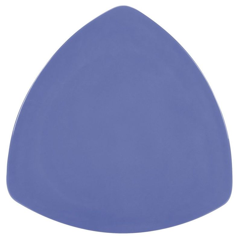 PLATO TRIANGULAR MELAMINA AZUL 30 CM