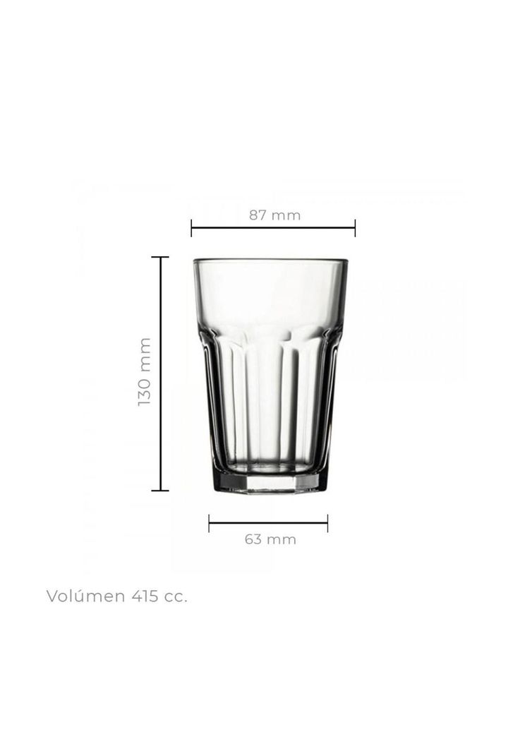Set De 6 Vaso Refresco Mod.casablanca 420 Cc.-2