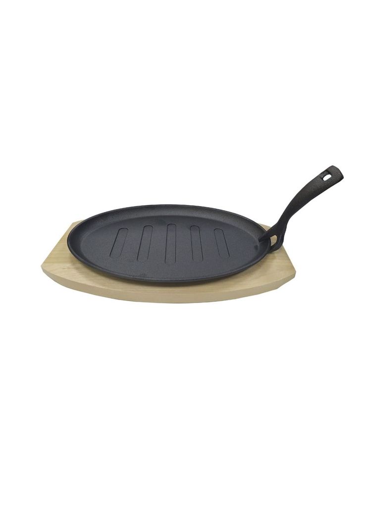 SARTEN DE HIERRO OVALADO CON BASE 27 cm-0