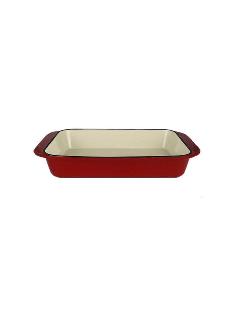 ASADERA DE HIERRO ENLOZADA ROJA 35 CM-0